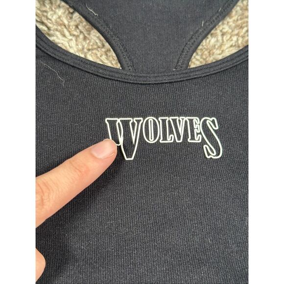 Darc Sport SHE High Neck Sports Bra Racerback Wolf Logo Compression Gym Black S - Picture 6 of 6